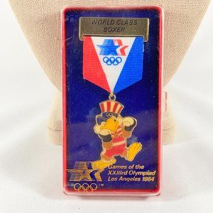 Rare 1984 Los Angeles 23rd Olympic World Class Muppets "Sam The Eagle" Boxer Pin